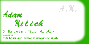 adam milich business card